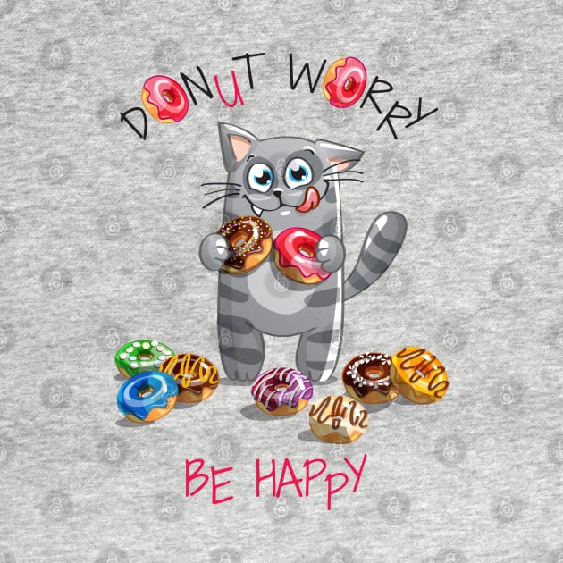 kitty donut worry by Mako Design 